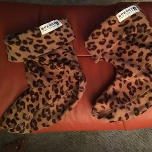 Sperry Topsider Fleece Cheetah Boot Inserts